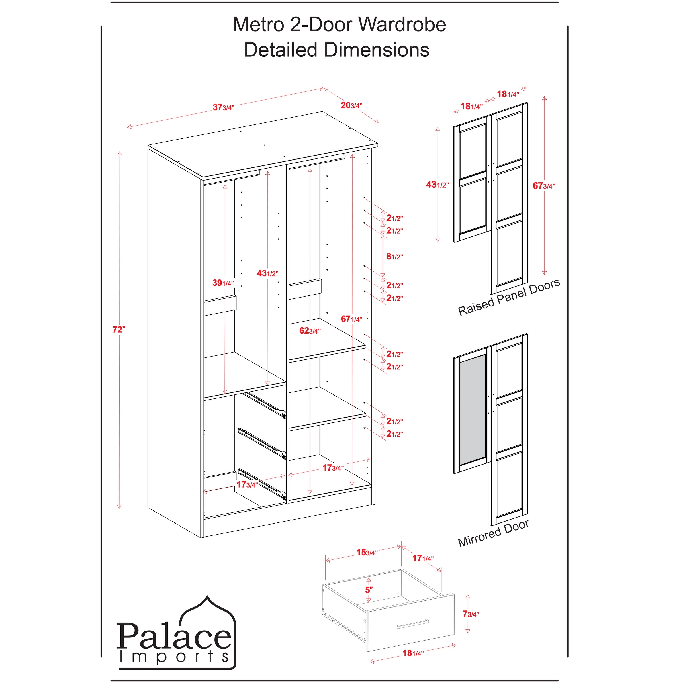Standard armoire size cheap